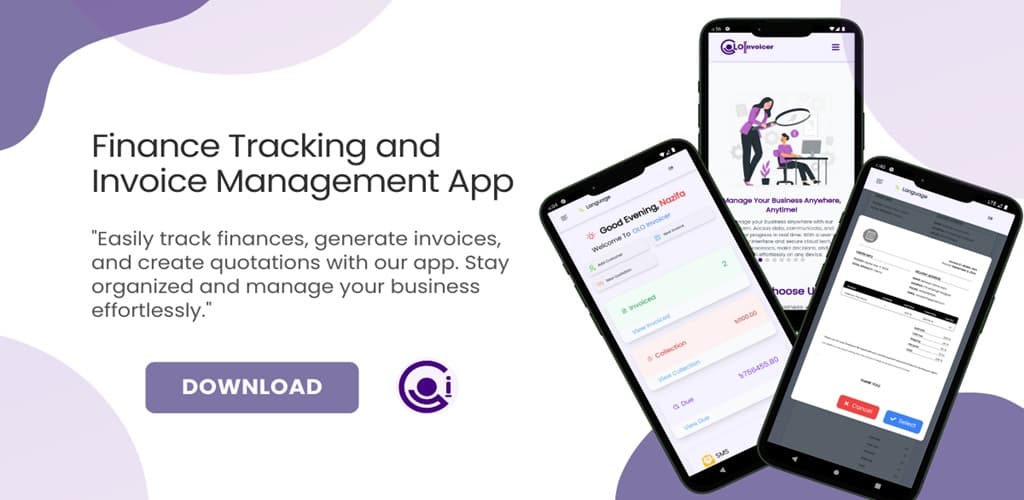 OLO Invoicer mobile finance tracking and invoice management preview